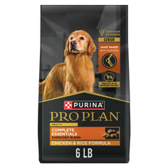 Purina Pro Plan empaque frontal que muestra fórmula senior y pollo
