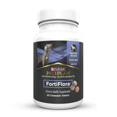 Purina Pro Plan envase FortiFlora frontal mostrando 45 tabletas y beneficios digestivos