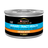 Purina Pro Plan frente de lata pollo mostrando etiqueta y beneficio nutricional
