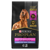 Purina Pro Plan front of bag showing brand and lamb formula benefits