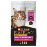 Purina Pro Plan paquete frontal salmón y arroz muestra fórmula para digestión