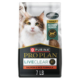 Purina Pro Plan LiveClear frente del paquete mostrando beneficios