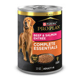 Purina Pro Plan lata frontal mostrando etiqueta y beneficio nutricional