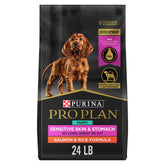 Purina Pro Plan puppy bag front view showing product branding and benefits