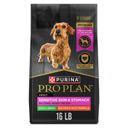 Purina Pro Plan small-breed front of bag showing branding and benefits