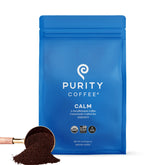 PURITY COFFEE front packaging showing 12oz bag and branding for clear identification