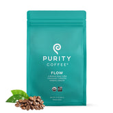 PURITY COFFEE FLOW front packaging showing label and certifications for clarity