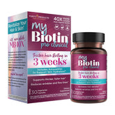 Purity Products botella frontal mostrando MyBiotin ProClinical y beneficio de densidad capilar
