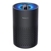Purivortex PX500 front view showing sleek black housing and intake grate, highlights powerful circulation