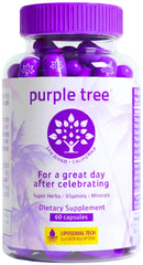 Purple Tree frente del envase mostrando beneficios y diseño