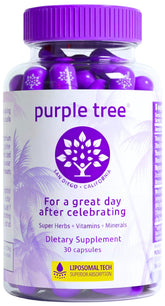purple tree envase frontal mostrando diseño y cantidad, confianza de marca