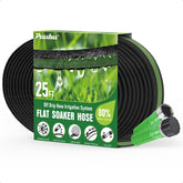 PUUKU manguera flat soaker frontal mostrando empaque y longitud práctica