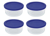 Pyrex glass bowls front view shows sturdy design and clear visibility benefit