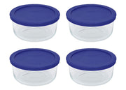 Pyrex glass bowls front view shows sturdy design and clear visibility benefit