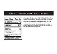 Q MIXERS close-up bubbles on tonic, highlights bright fizz and texture