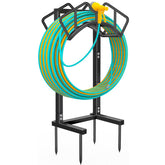 Qatsrin front view hose holder showing stable upright storage benefit