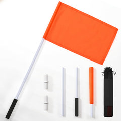QLOOASEA bandera naranja frontal mostrando alta visibilidad para seguridad
