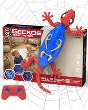 Qrooper gecko frontal con empaque mostrando juguete listo para regalo