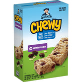 Quaker Chewy caja frontal mostrando 58 barras para abastecer hogares