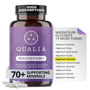 Qualia Life Sciences bottle front view showing full-spectrum magnesium benefits
