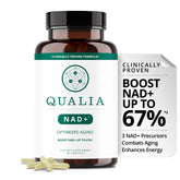 QUALIA LIFE SCIENCES front packaging showing supplement and benefits