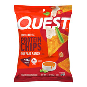 Quest front packaging showing buffalo ranch flavor and protein benefit