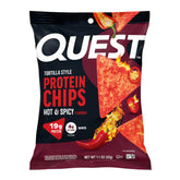Quest front packaging showing 12-count box and bold hot spicy branding for convenience