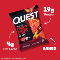 Quest single-serve 1.1 oz bag displayed for grab-and-go protein convenience