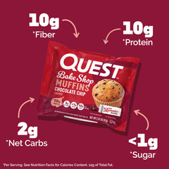 Quest muffin corte interno mostrando textura suave y humedad