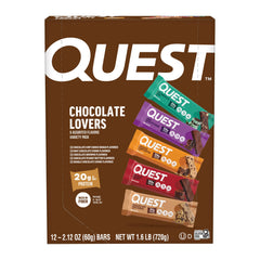 Quest packaging frontal mostrando variedad y conveniencia
