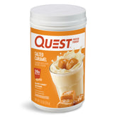 Quest front canister showing label and serving info for clear product choice
