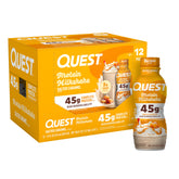 Quest front packaging showing the salted caramel shake and protein callout