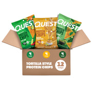 Quest front packaging showing 12-count variety pack and convenience