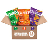 Quest front packaging showing variety pack and protein benefit