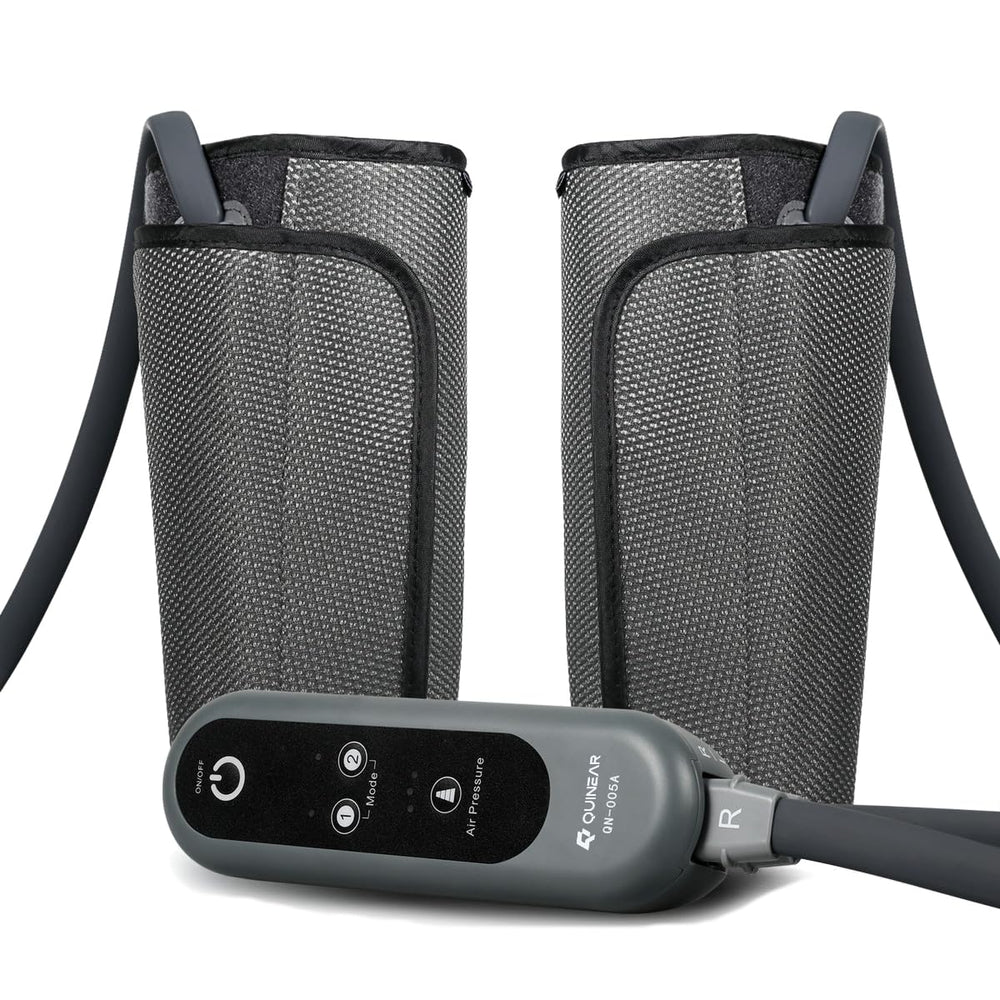 QUINEAR front view of leg wrap showing secure fit and easy use