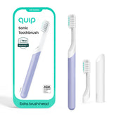 Quip cepillo frontal en lavanda mostrando diseño ergonómico y simplicidad