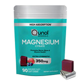 Qunol front packaging showing mixed berry chews and 90-count convenience