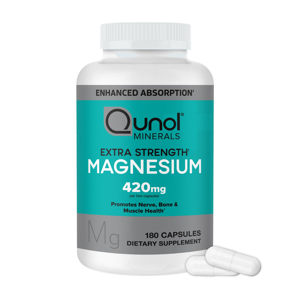 Qunol envase frontal mostrando 420 mg y etiqueta clara, ideal para elegir fácilmente