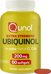 Qunol envase frontal mostrando potencia y formato de 60 cápsulas, fácil identificación