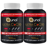Qunol front packaging showing 120-count and 100mg strength benefit