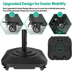 QZER umbrella base top fill port open for fast water or sand filling benefit