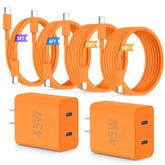 QZIIW 45W adapter front view showing compact design and brand, fast charging benefit
