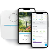 Rachio front panel showing sleek controller and easy mounting to save installation time