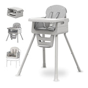RadiAngl high chair front view showing sleek design and accessible tray for easy feeding