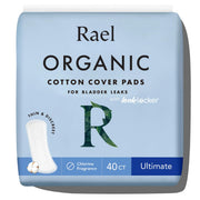 Rael front packaging showing 40-count pad pack and product branding for quick recognition