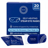 Rain empaque frontal mostrando 20 mascarillas y conveniencia de uso