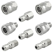 Raincovo adaptadores frontal del juego mostrando piezas y acabado resistente