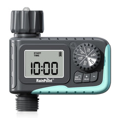 RAINPOINT front view mounted on faucet showing compact design and easy install benefit