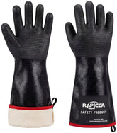 RAPICCA gloves front packaging showing size and features for safe grilling