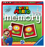 Ravensburger caja frontal Memory Super Mario mostrando diseño y portabilidad